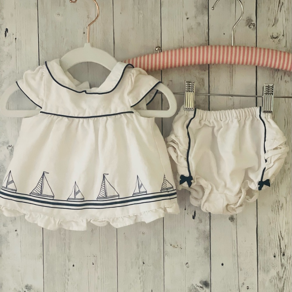 JANIE AND JACK 2 piece RARE sailboat outfit!⛵️